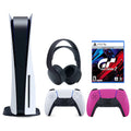 Controller, and (PS5 Disc Pink Sony Playstation with 3D Bundle Edition 5 Headset Black 7 Turismo Gran Extra PULSE Launch Disc)
