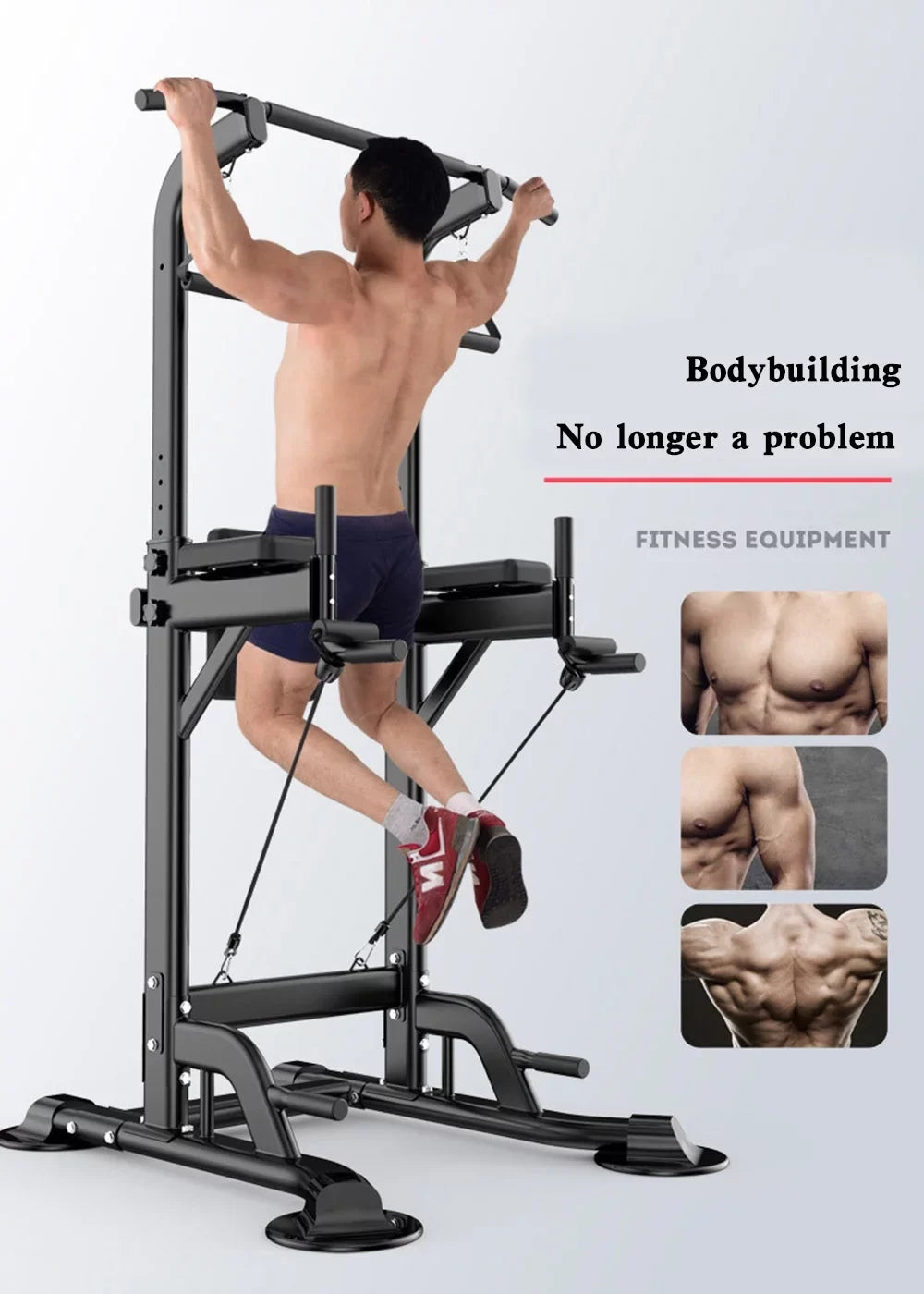 Power Home Tower Stands Training Squat Bar Strength Bars Dip & Gym for Pull-Up