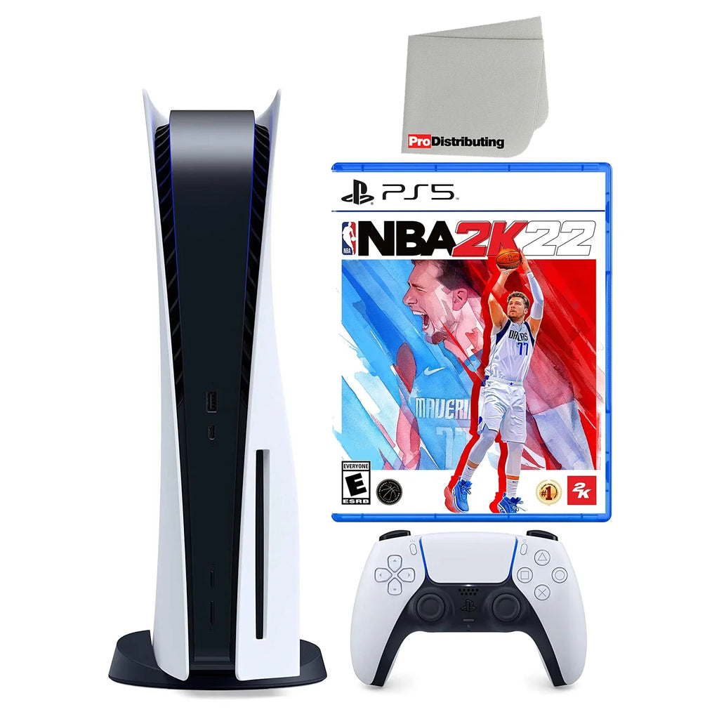 5 Version with 2K22 NBA Sony Edition Cleaning Microfiber Standard Disc with Cloth Bundle Playstation