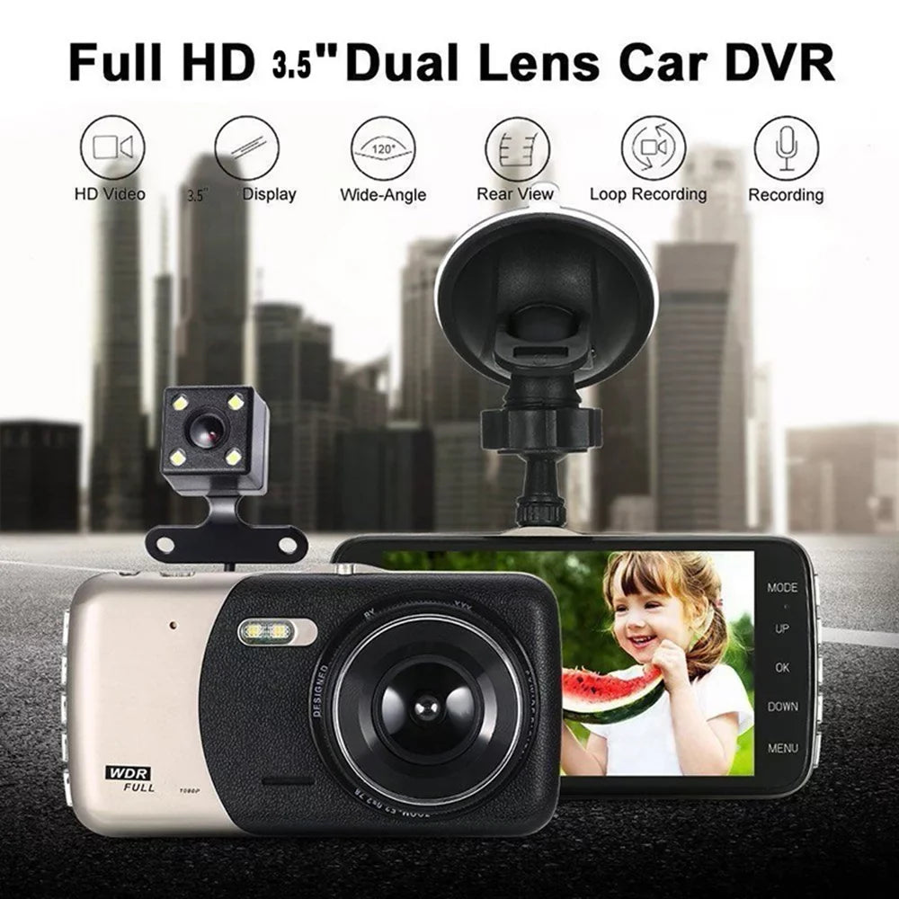 HD Recorder Wide Dashboard Rear,Driving Cam Dash Dash Camera and 170° with Dual Camera Vision Backup Mabozo Cam Front Angle Night Full