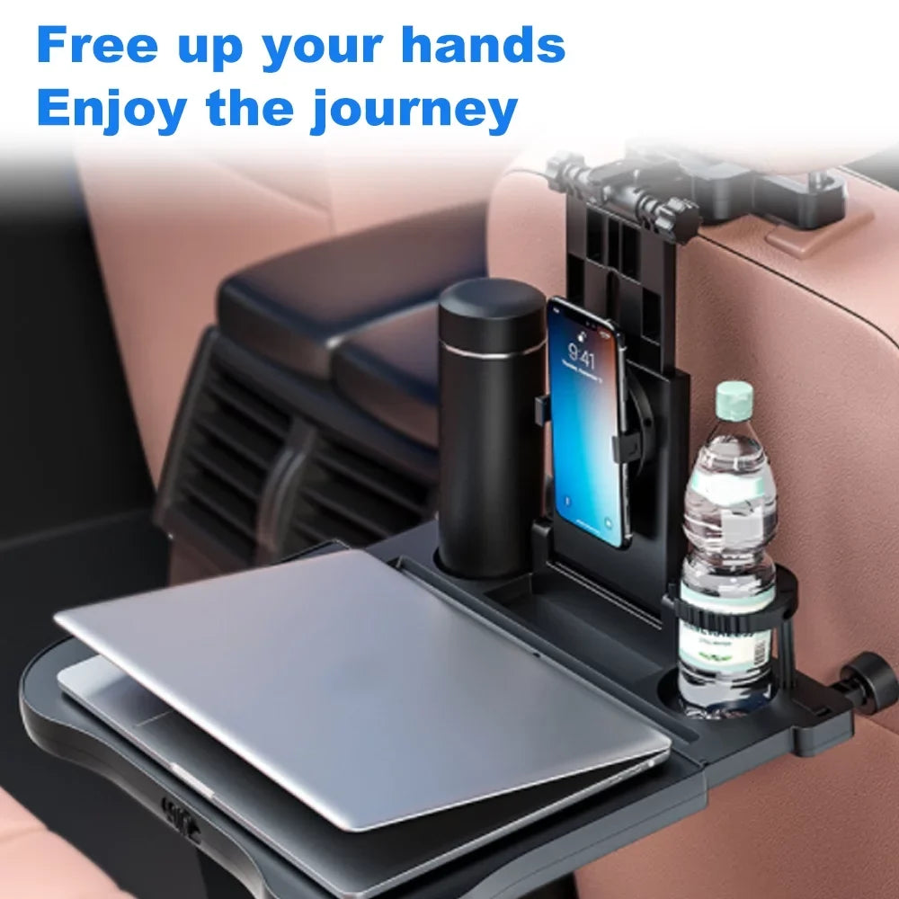 Travel Writing, Tray - Back for with Car Ideal Eating Foldable, Holder Multifunctional Phone Design Working, - Table: Black Adjustable Seat Convenient