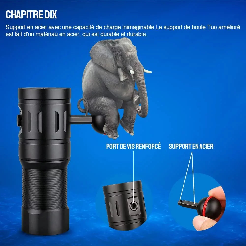 Flashlight,2350 LED Underwater DF35 Diving Light Scuba Lumens Photography Diving TrustFire Photography Fill Light,for Underwater