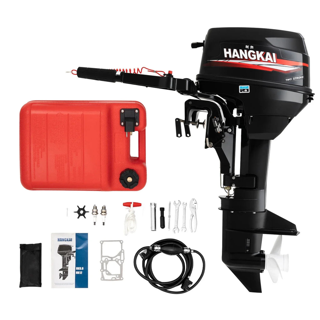 Fishing hp Stroke Motor 12 Heavy hp) Liquid Stroke (2 Boat System Boat Cooling Motor, 12 w/CDI Engine 169cc 2 Duty Outboard System