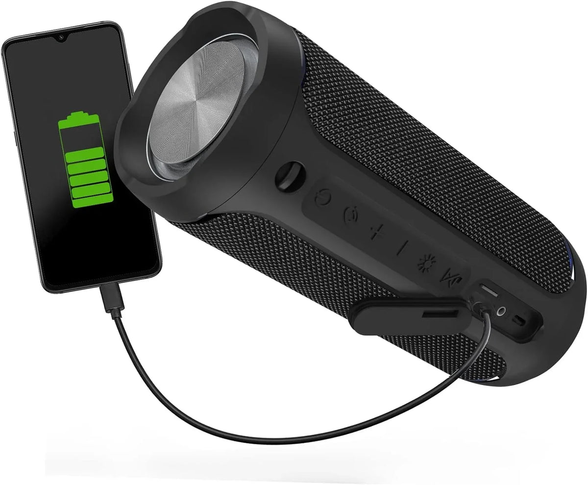 Powerful ip67 Outdoor EDUPLINK Bluetooth Deep Speakers Life Battery (Black) Liquidproof Bass Out for Watt 40 Long Charge Volume Louder