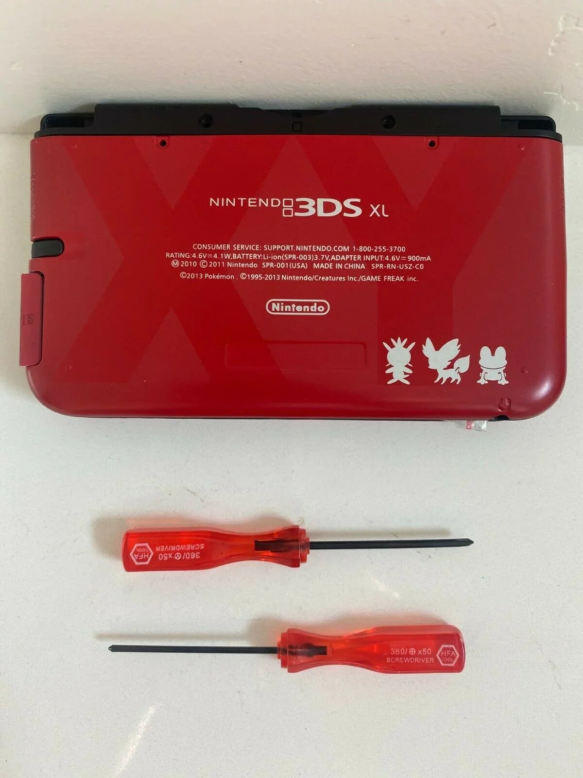 Screen 2015 Pokemon 3DS Nintendo Shell Tools Red Housing XL Replacement for