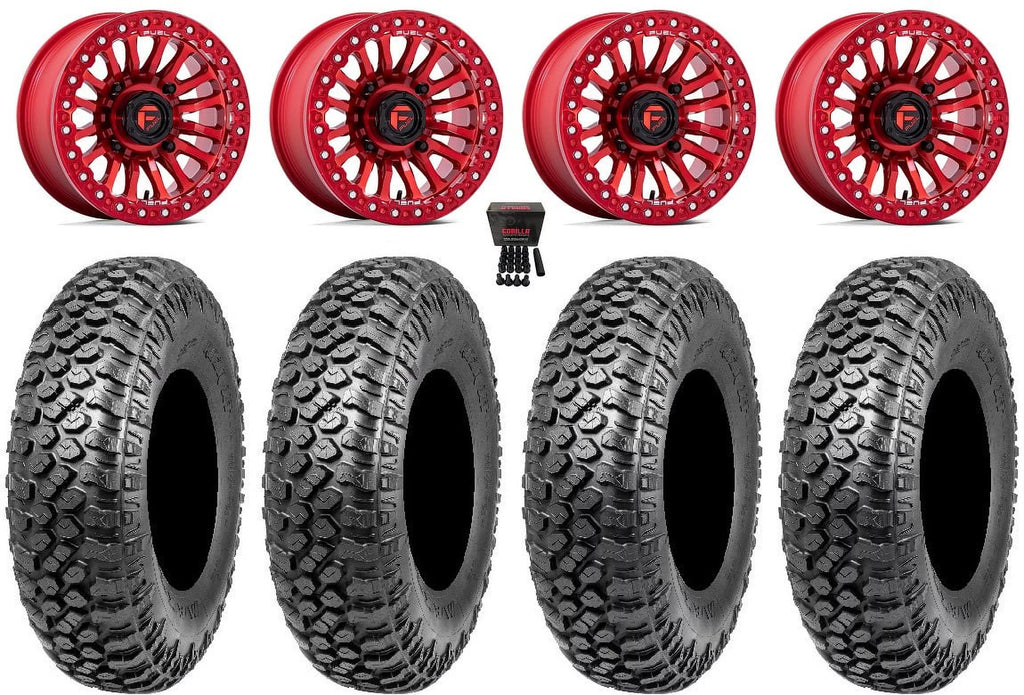 Rincon 32" Bdlk 15" Teryx Wheels XT Mule Kawasaki Tires RAZR Fuel Red