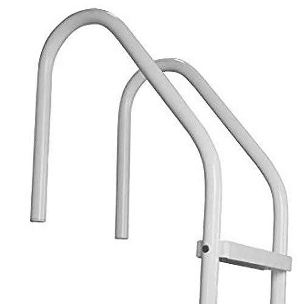 SAFTRON 3-Step Swimming Ladder- Ground Pool White In