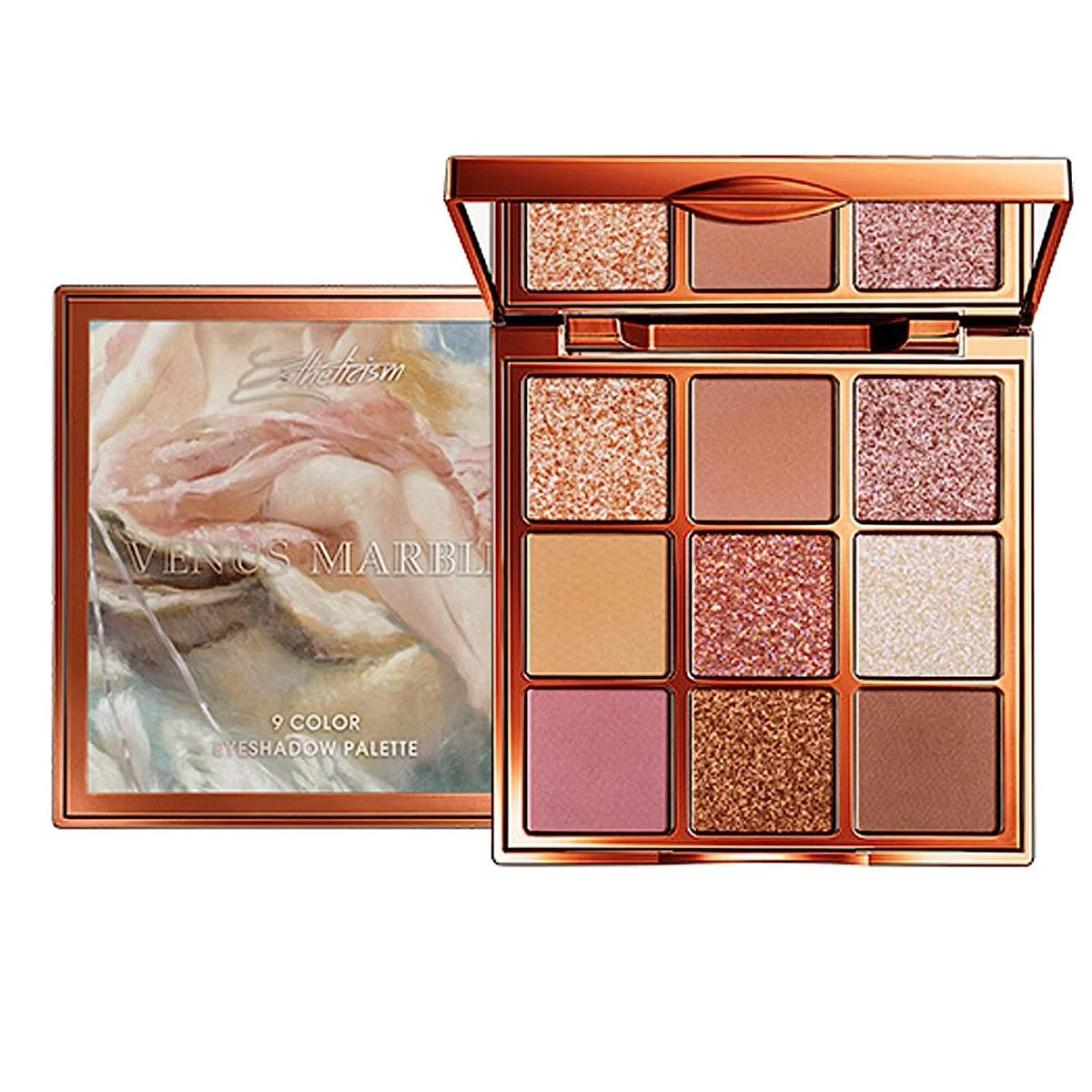 Eye Palette Colors Makeup Palletes VENUS Makeup MARBLE Eye Palette Make Shadow Eyeshadow Powder(Aestheticism) Shadow Glitter Matte Up Eyeshadow Glazed Beauty Eye 9 Shimmer