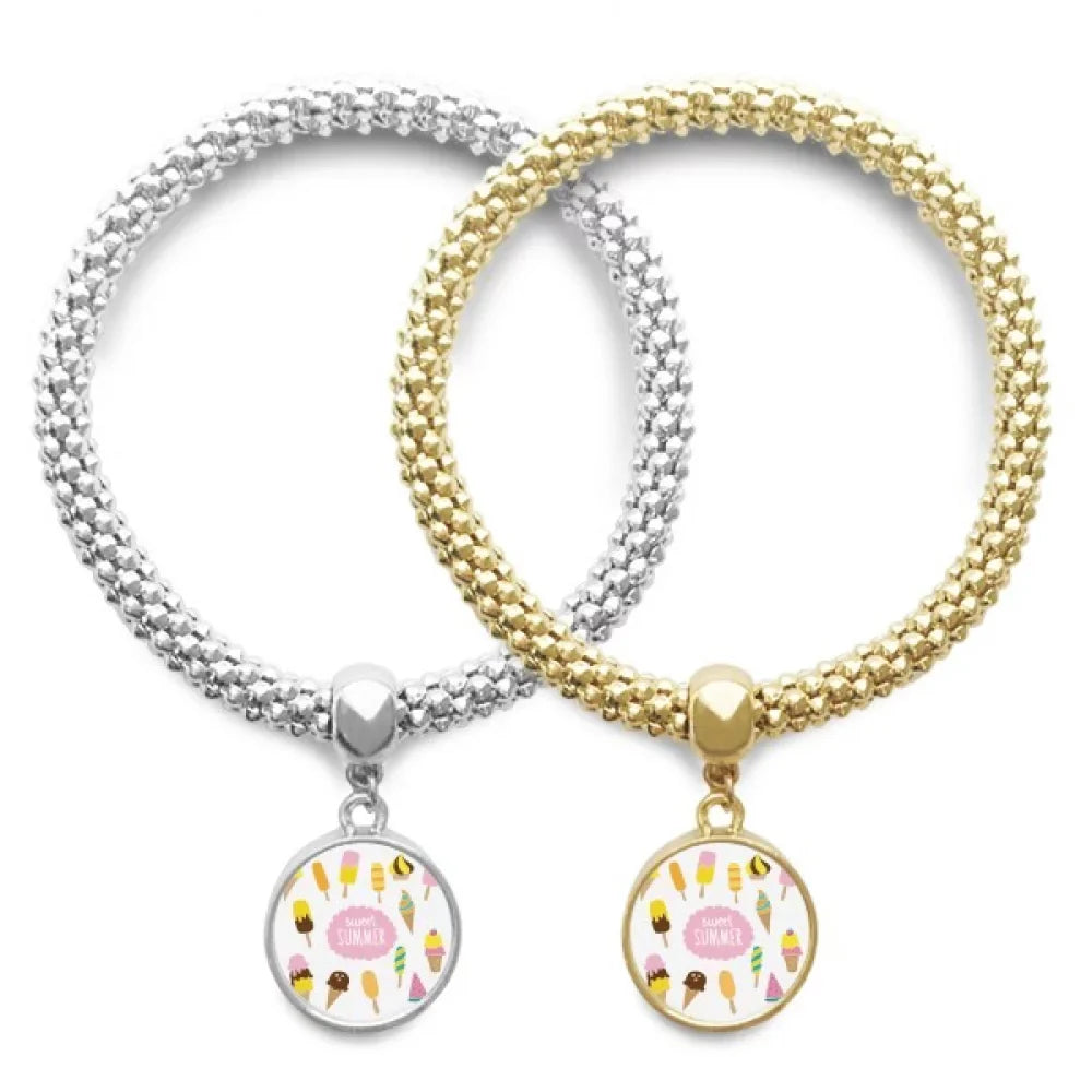 Chain Sweet Pendant Diverse Lover Summer Ice Jewelry Bangle Couple Bracelet