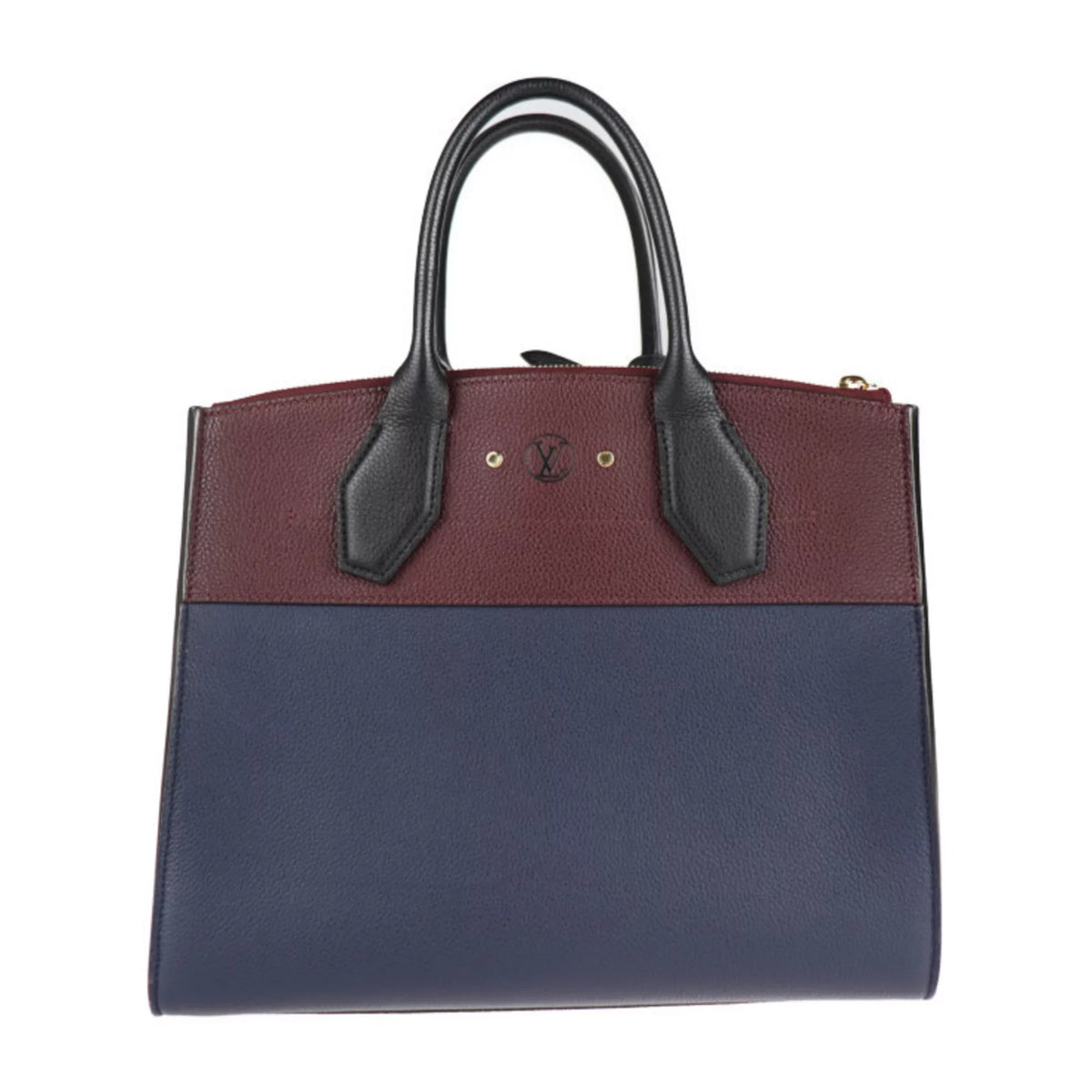 Pre-Owned (Good) Raisin LOUIS Noir 2WAY Louis Handbag Vuitton Steamer  City Shoulder MM Leather Bag VUITTON Tote M54260
