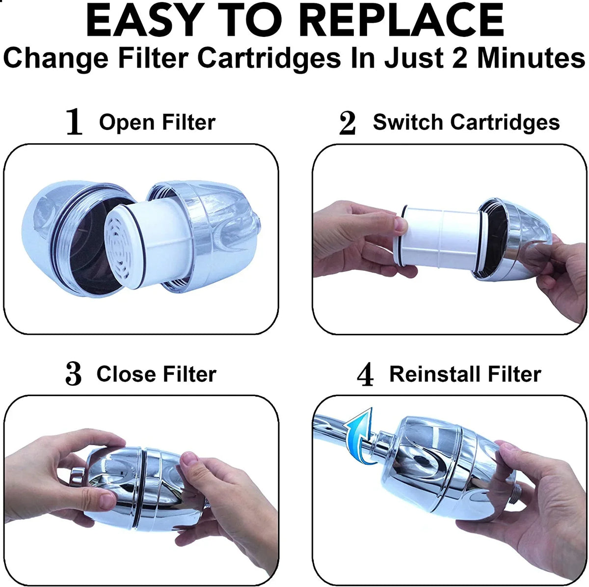 And Bath Cartridge Hard Softener High +  Showerhead System Remove Cartridge Filter Filtered Chlorine Purifier - To For e Home Replacement Minerals Filters - Output - Shower Replacement