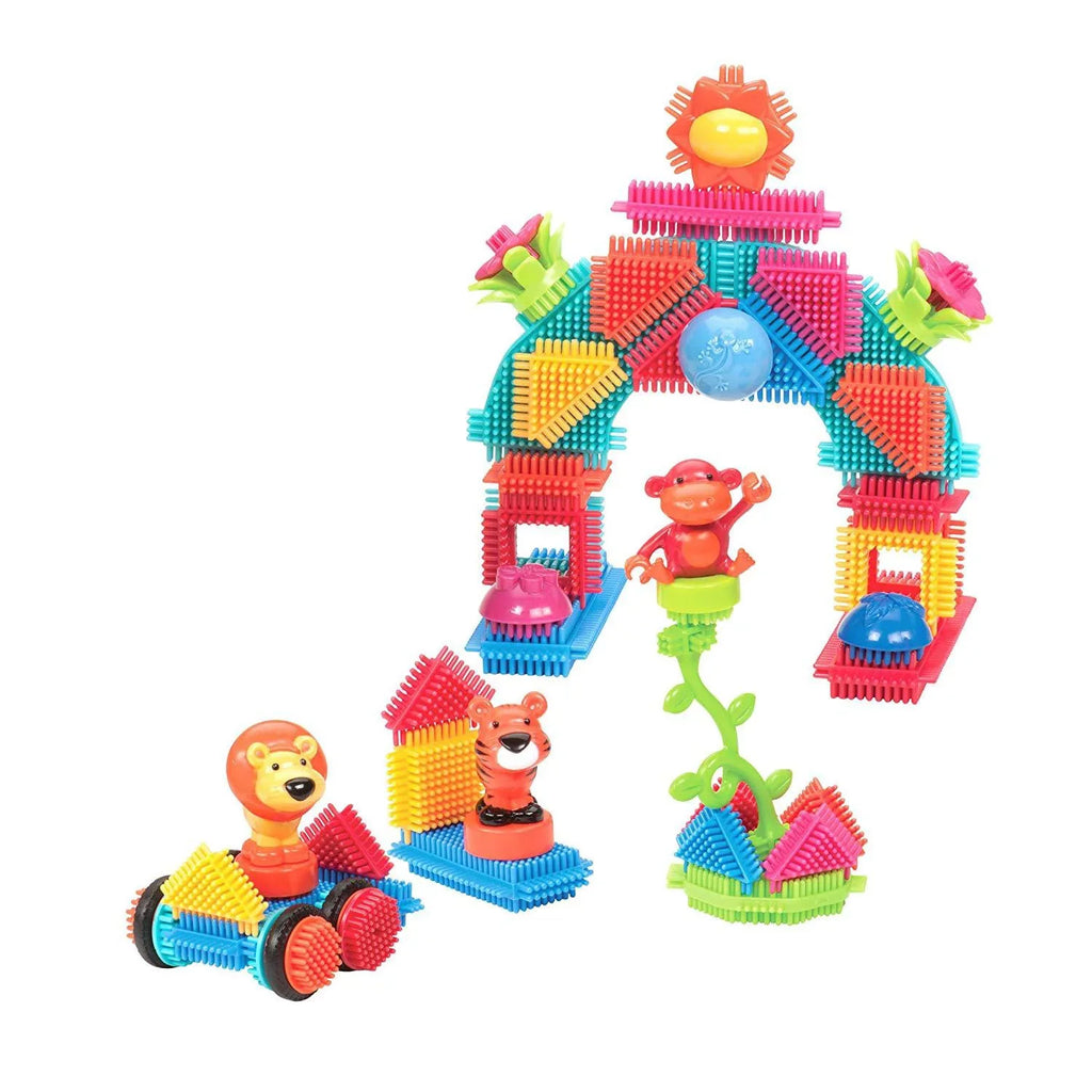 Toys Bristle Dexterity Building for  Blocks Blocks Adventures & - - The Sensory 54Piece Battat - 3D - by 2 Official In Blocks Jungle Creativity - Toys Toy Yr for STEM Kids Bristle A