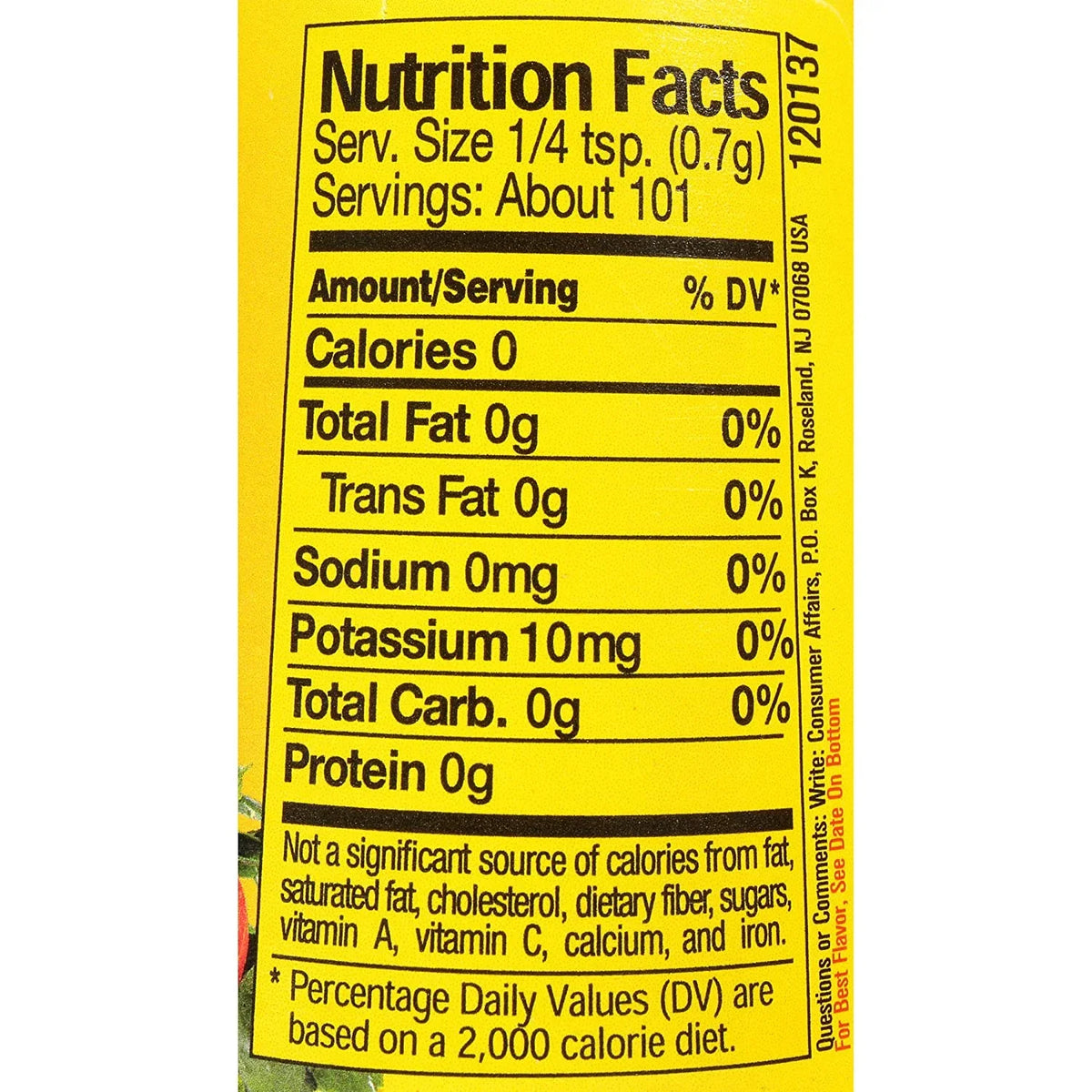 oz. of Bottles Spicy Extra Salt-Free Seasoning Dash Blend, 12) 2.5 (Pack