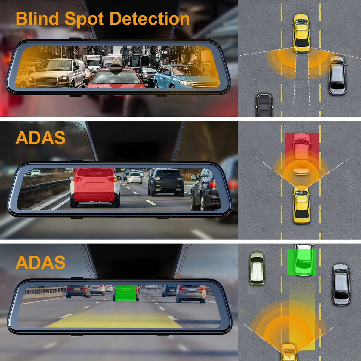M2 Rexing with ADAS Dash Cam BSD Smart Mirror