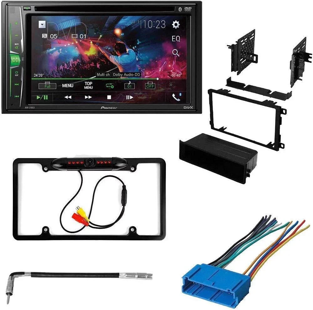 Bluetooth/Backup 6.2" 1995-2000 Aurora with Car Kit/in-Dash Oldsmobile AVH-241EX DVD/CD Receiver DIN Pioneer for W/ Camera/Installation Media KIT4817 AM/FM Touchscreen Bundle Digital Double Stereo