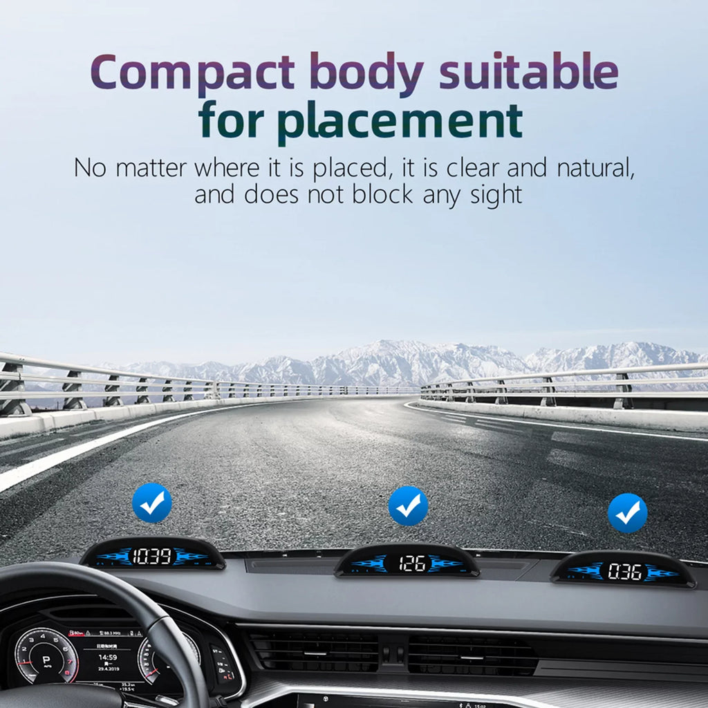 for Direction, Alarm Speedometer, Andoer Head-up GPS Display Navigation Vehicles, Mileage, Overspeed Time,