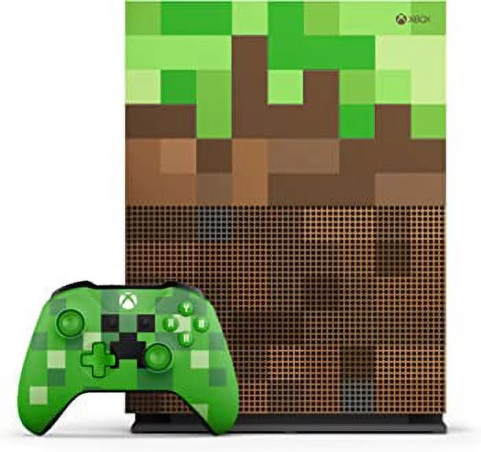 Edition Included 1TB Pre-Owned (Refurbished: Console Xbox Like Bundle 23C-00001 Gaming Minecraft One AXTION with New) BOLT S Controller 2 Limited Microsoft
