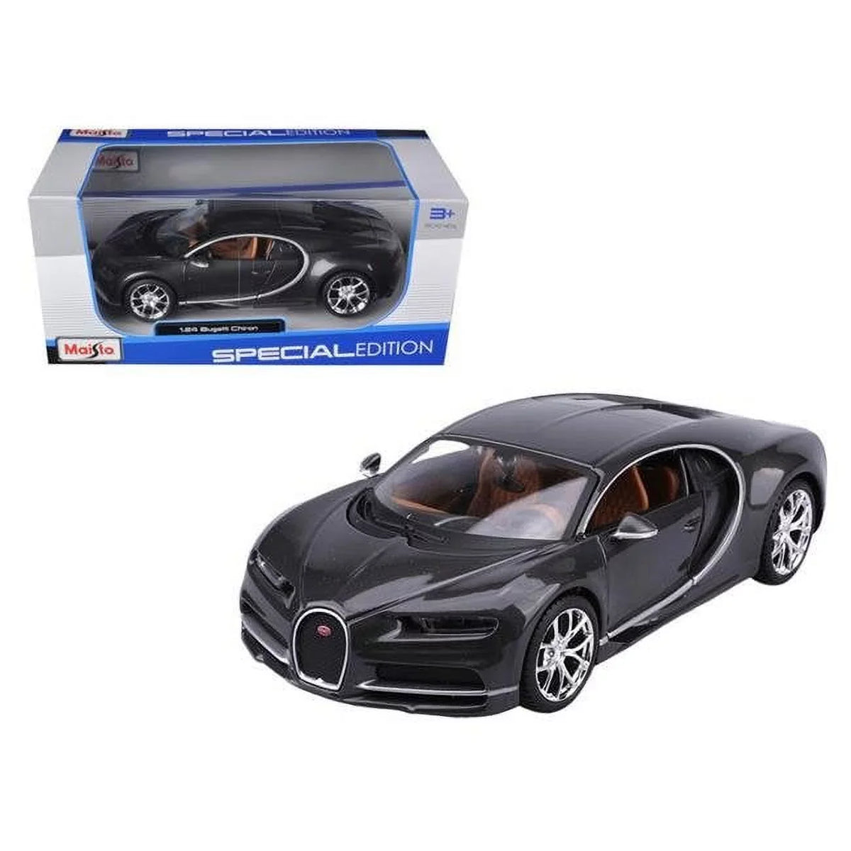 Bugatti Scale, Model for Grey 1-24 Car Maisto Diecast Chiron