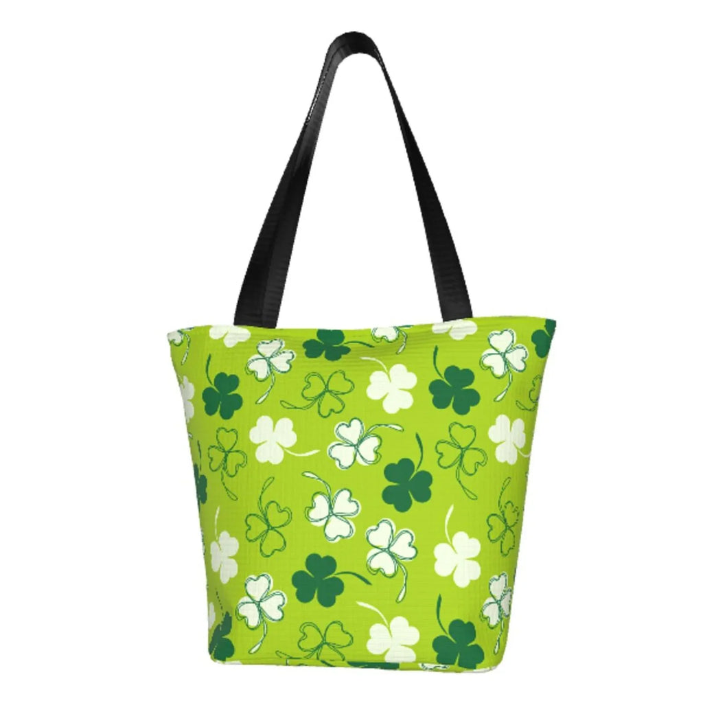 Office, Groceries, St for Shopping Day7 Bag, Fitness Tote Stylish Buying Patrick's Suitable with Shoulder Easygdp Bag Handbag Zip, Canvas