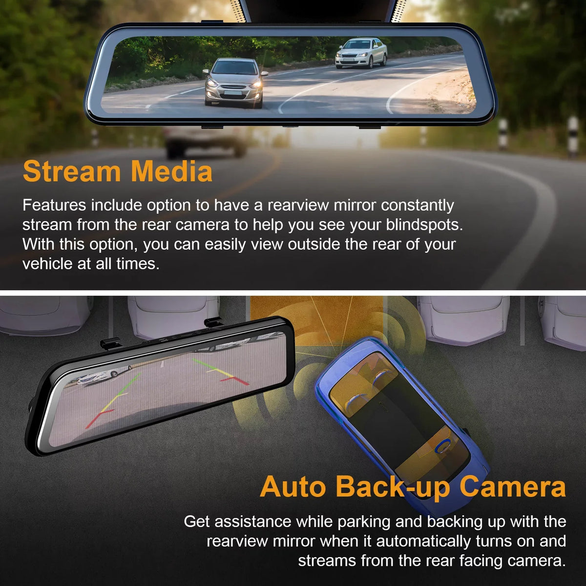 M2 Rexing with ADAS Dash Cam BSD Smart Mirror
