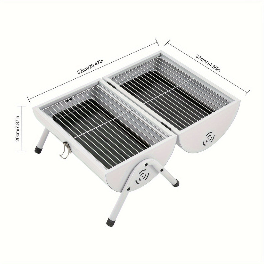 DFSDFGF32 White Thermometer BBQ Grill with Multi-functional