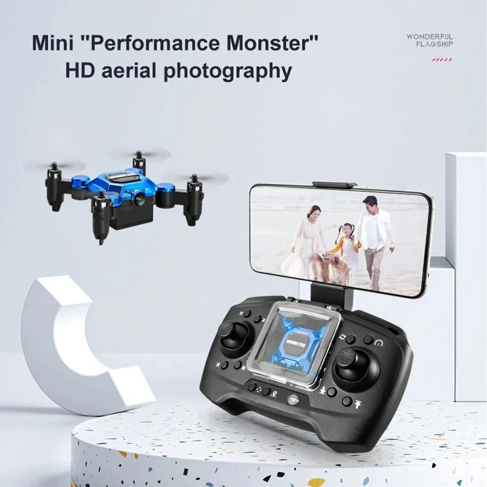RC RC for 360° Hovering K04 Land One Camera Beginners Auto Kids, Gift Suitable Flip for HD Foldable Key Aircraft Quadcopter Drones Mini Headless Toys Drone