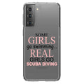 S21+ Protector for - DistinctInk Girls Clear PLUS Galaxy Hybrid Screen) Screen Diving Go - Case 5G Shockproof Glass Back Scuba Acrylic Tempered Bumper (6.7" Real TPU