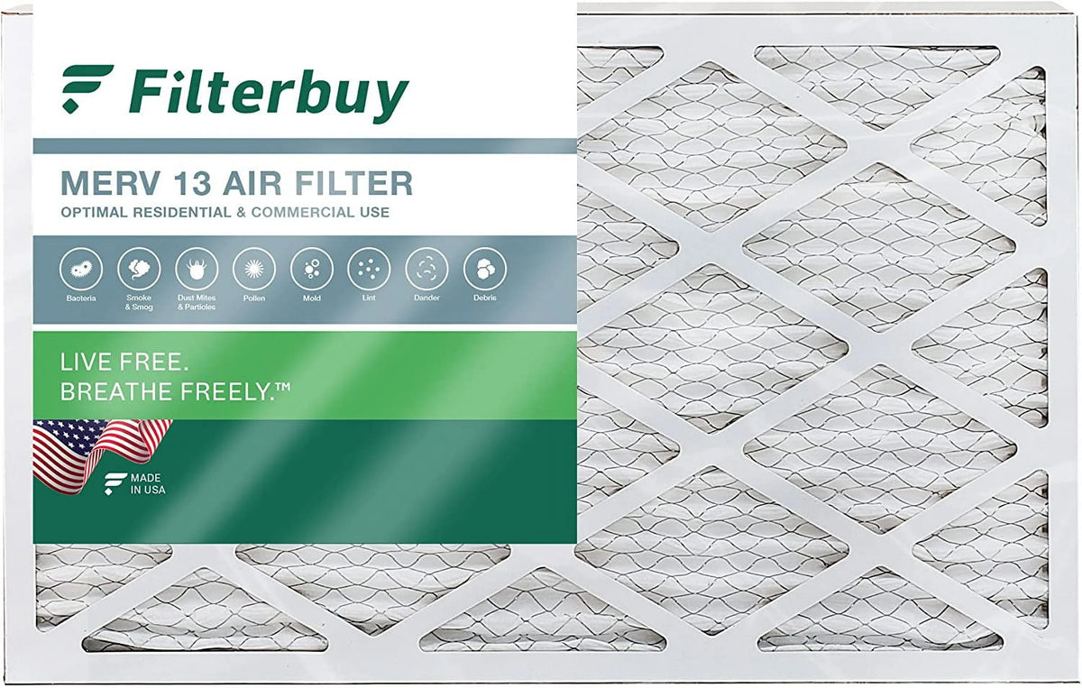(1-Pack) Filterbuy Filters Furnace AC Pleated MERV 12x27x1 Air HVAC 13