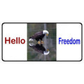 Main x 212 License in. Plate LPO1920 Freedom Photo 6 with Eagle Hello 12