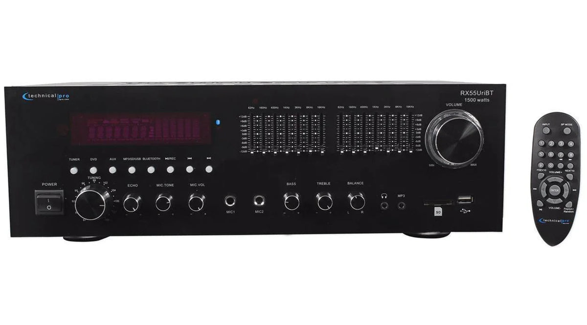 Bluetooth Ceiling Theater Home Speakers Receiver+(2) Technical RX55URIBT Pro 8"
