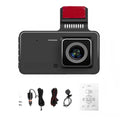Recording Dashcam Detection Driving Loop Picture 170° Night-Vision Motion Wide with 1080P 4 Car Eccomum Recorder Touchscreen Angle Reversing DVR Support Inch Camera Dash