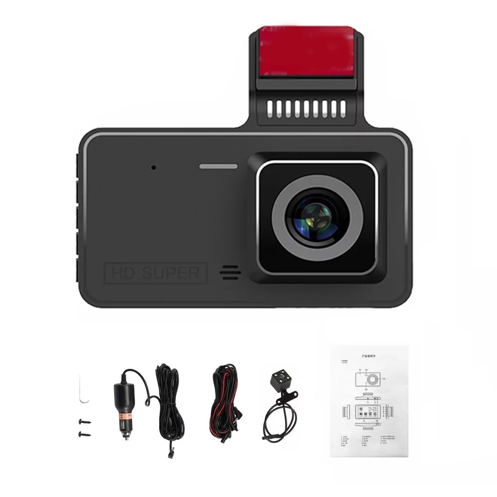 Recording Dashcam Detection Driving Loop Picture 170° Night-Vision Motion Wide with 1080P 4 Car Eccomum Recorder Touchscreen Angle Reversing DVR Support Inch Camera Dash