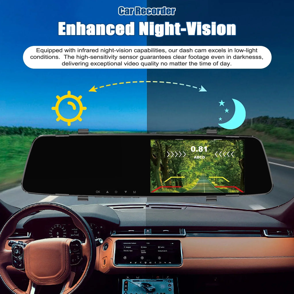 Nebublu Support Dash Reco Dual Inch Inch Rear Reverse Dual 4.3 DVR Radars Cam Screen Dash 4.3 Screen Dash Rear Camera,1080P Rear 4.3 Camera Radars Rear Dual Inch Radars Camera Camera Reverse 4
