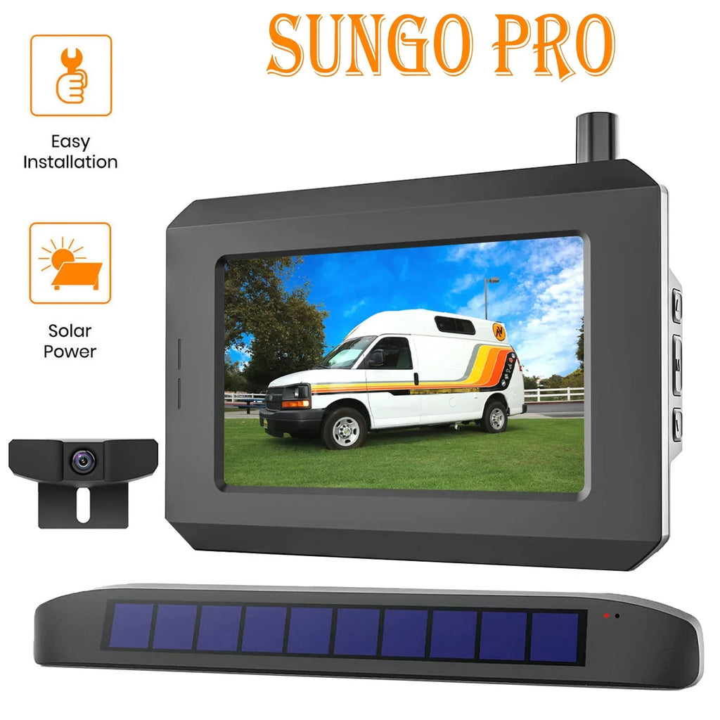 Rear Observation Back Camera Solar Trailer,Pickup,Van Trucks, fit Hitch for Trailer View Digital Reverse Camera Highway Backup Camera Wireless Up for System Wireless