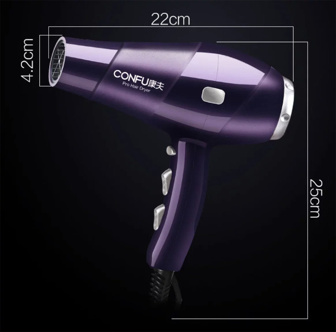 Ionic for and Hair Function Dryer, cold Concentrator air Cool Power 3 and CONFU 2 Shinier hot Button, Settings, High 2300W Dryer, Speed Hair Nozzle(Red) Heat Dryers Results, Shot for Women,
