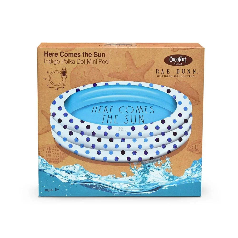 Dunn Sun Here Inflatable Polka Dot The Comes Indigo - Mini Pool 38012G Rae