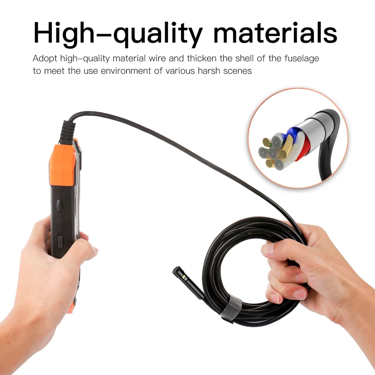Slot Inspection 1080P Dual Camera Probe/ LED IPS IP67 Lens Semi-rigid Industrial Cable/ Screen line Card with Inch Liquidproof for 4.3 7.9mm with Borescope TF Automobile Light/ Inspecti