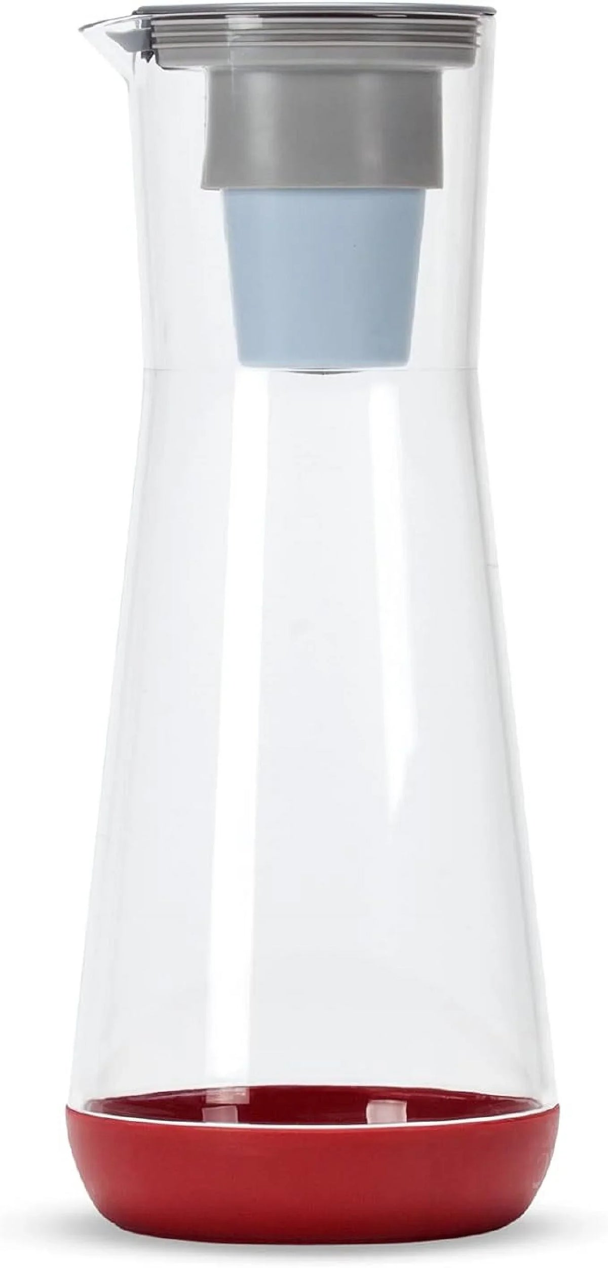 Fast Fill-Up Liquid Filter Red Quick Tech | by | | 5 Slim Pitcher | 40oz | Hydros | Pitcher Flo Powered Free Capacity Cup BPA Plastic Slim 40 Second
