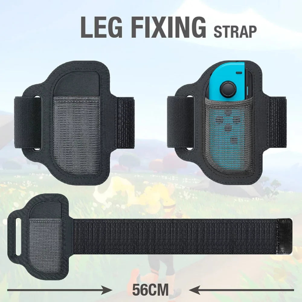 Leg Fitness Sport Set For Strap Yoga Game Anti-Slip Grips For Switch Ring Ring Somatosensory Adjustable Nintend
