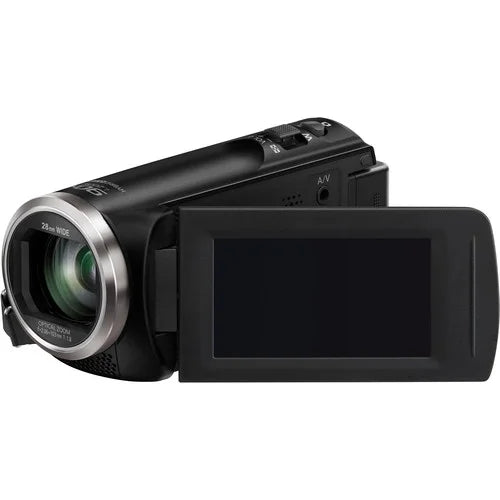 50x Optical Zoom Full Black with - Stabilized Panasonic HC-V180K Camcorder HD