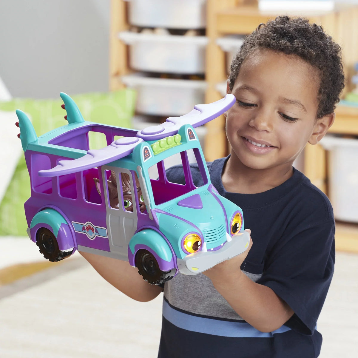 Toy and Netflix Up Monsters Lights, Sounds, Bus Super with Ages Monster and 3 GrrBus Music