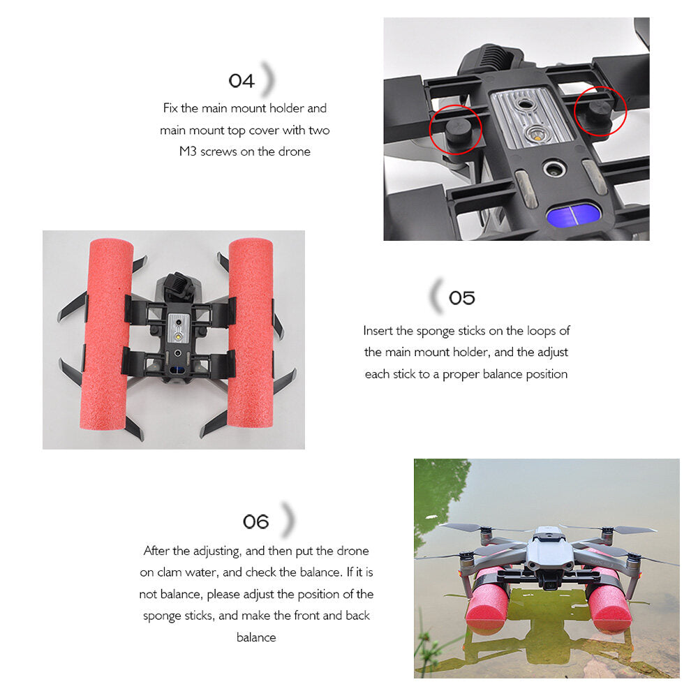 Drone AIR Holder Landing Heighten 2 Stick Buoyancy 2S Bracket Extender with Float DJI Training kit Gear Holder Compatible Mavic Air