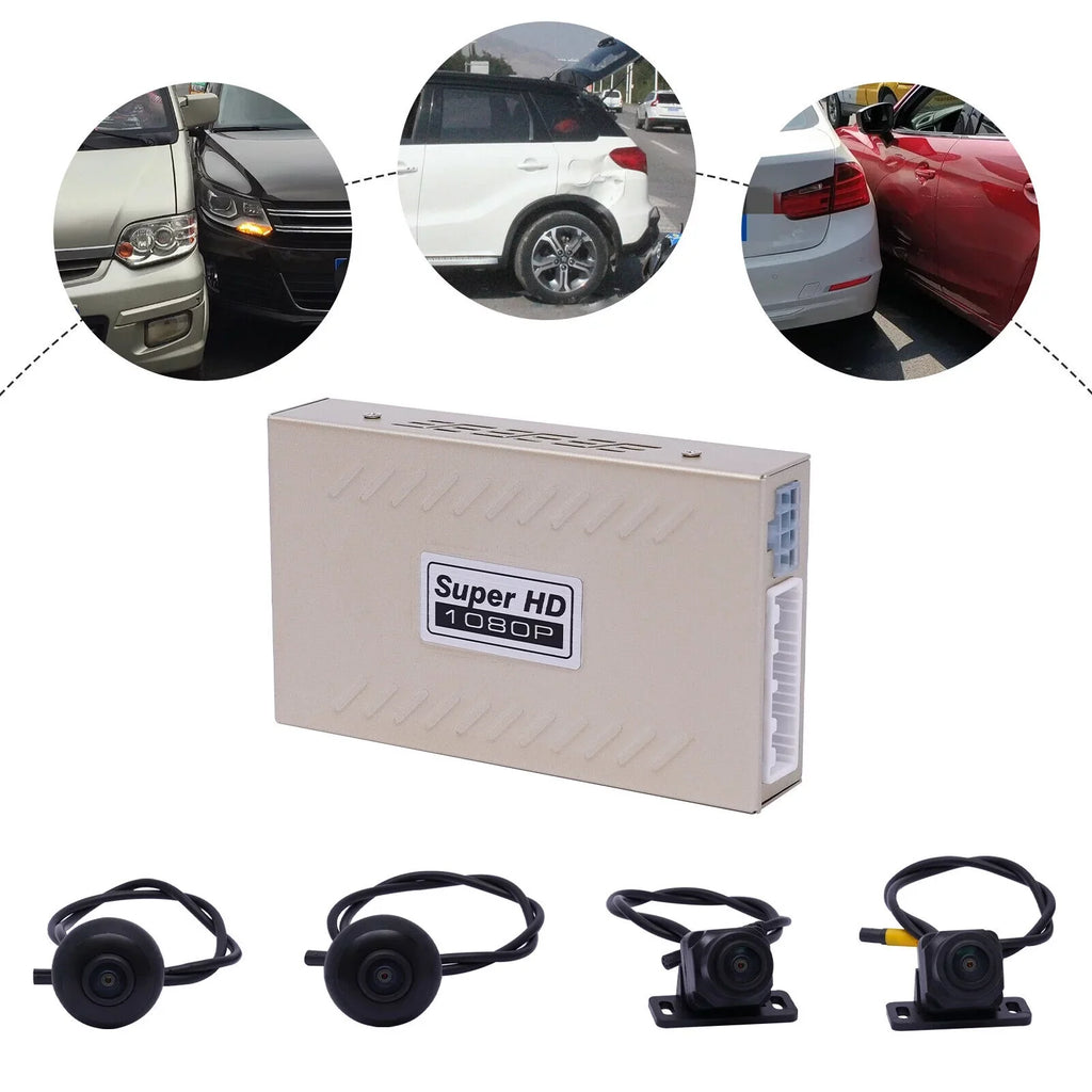 4-camera 1080P Panoramic Kits System View Seamless Recording DVR Miumaeov Bird 360° Car