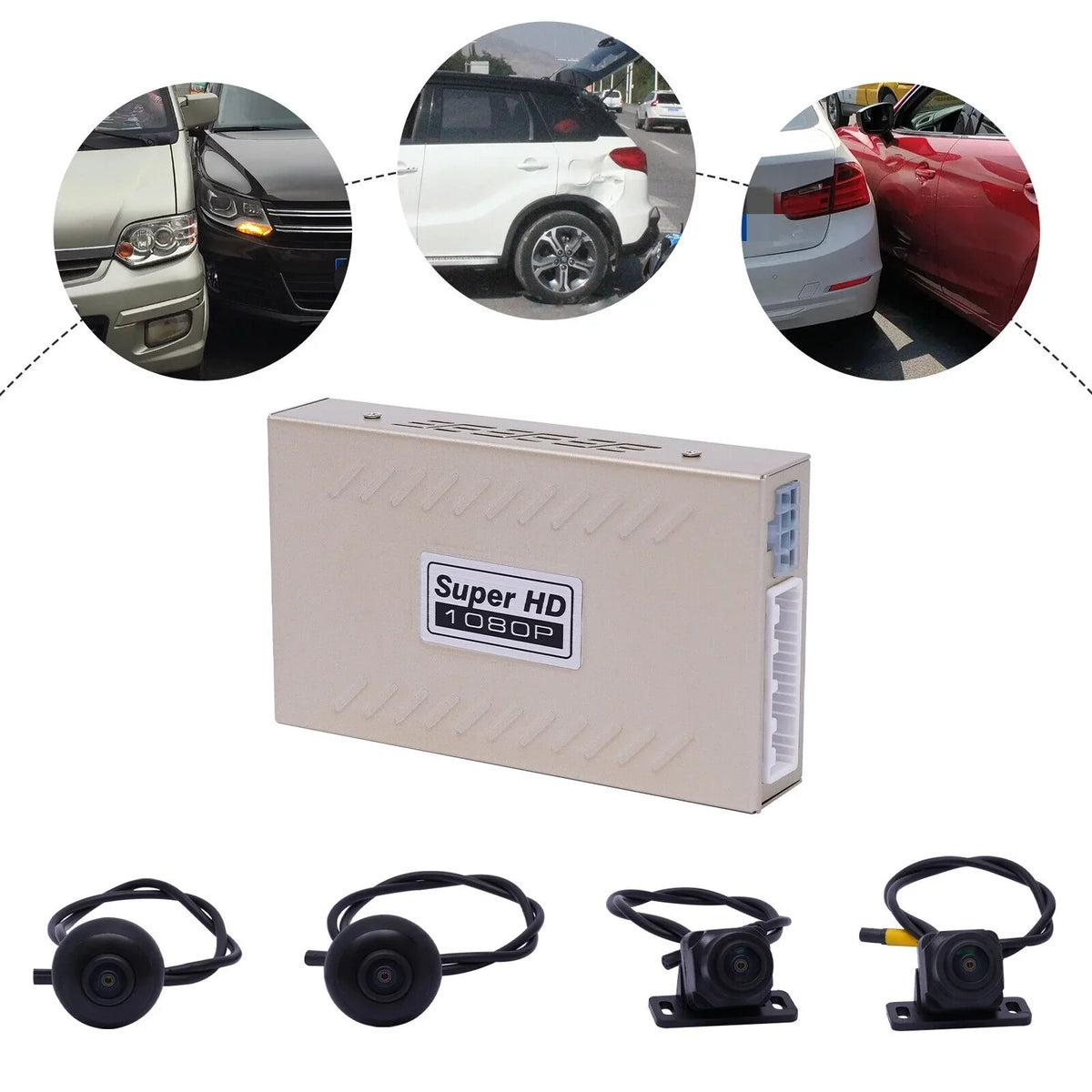 4-camera 1080P Panoramic Kits System View Seamless Recording DVR Miumaeov Bird 360° Car