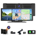 CarPlay Rear- Bluetooth GPS CarPlay Apple Stereo Rear Spedal ＆Android Car and Wireless with Navigation Car Unit 1080p 9.3" Front Auto Dash Screen Cam Receivers Camera Stereo Head 4K Portable CL860