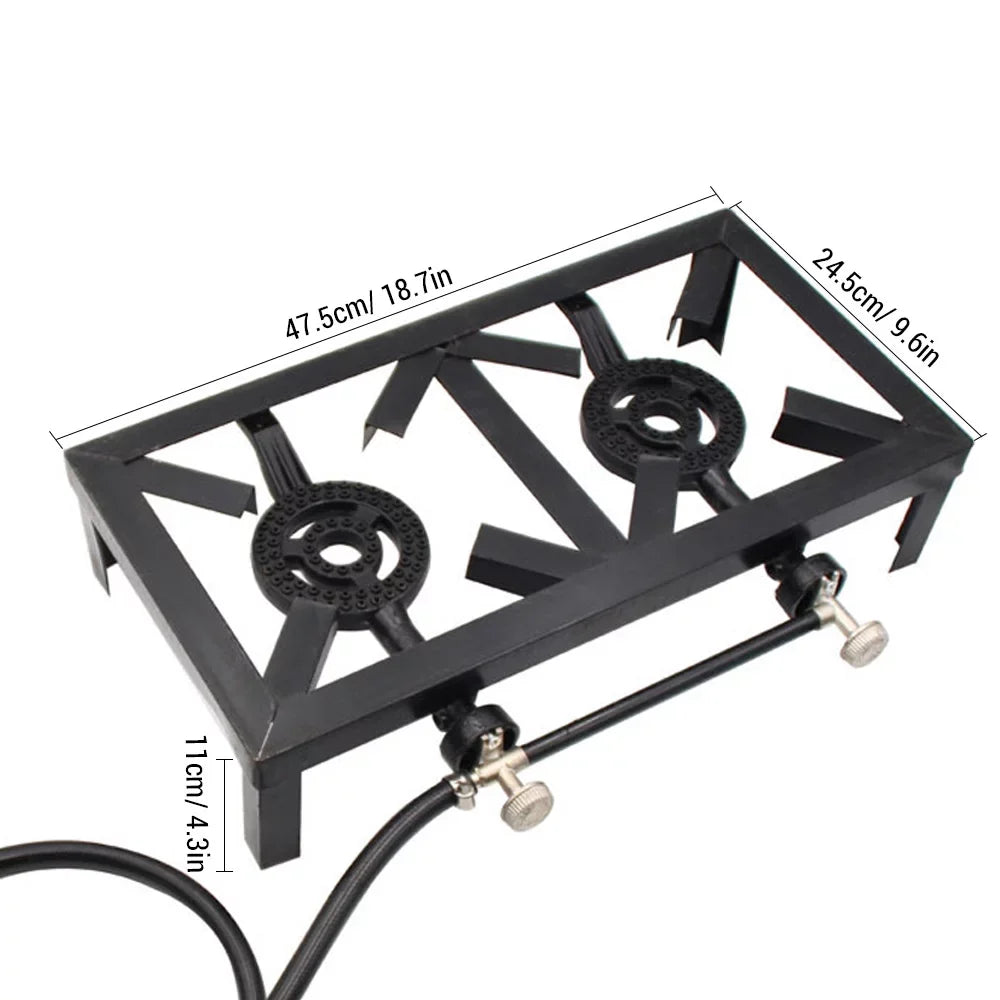 Stove for Patio Camping Cast walmeck ( Cooking Double Iron Propane Standard) BBQ Gas
