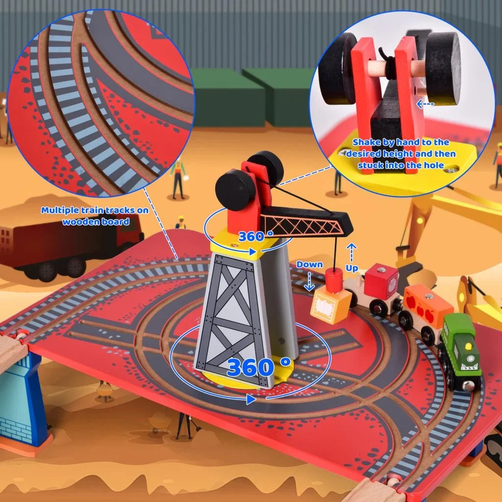 Little Enchanting Set Set, for Fun 88PCs Play Toys Wooden Age Train Toddlers 3+ Wooden