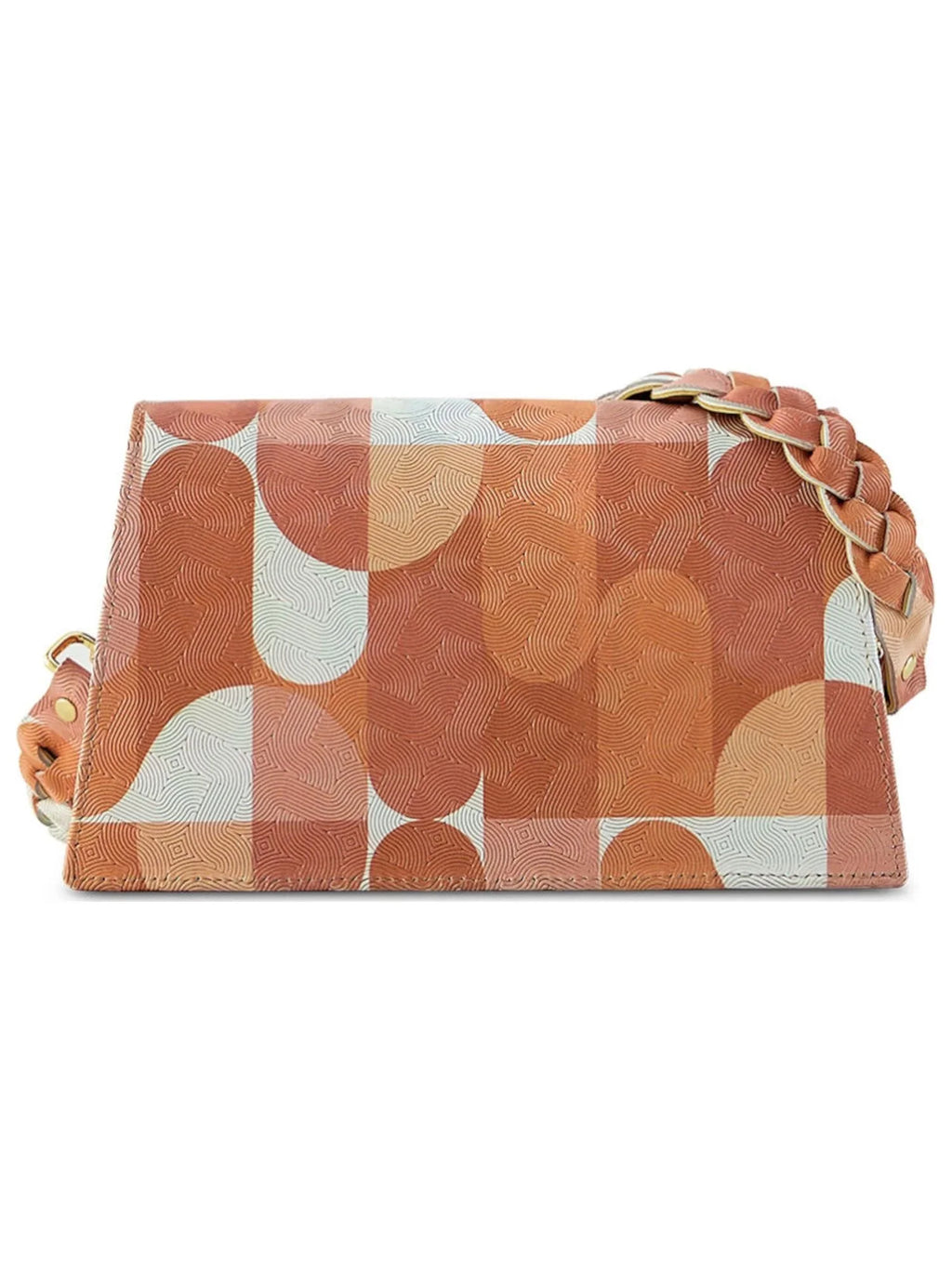ANIMA Beige Leather Single Patterned Handbag Strap Neutral Zaya Women's Picasso Purse IRIS
