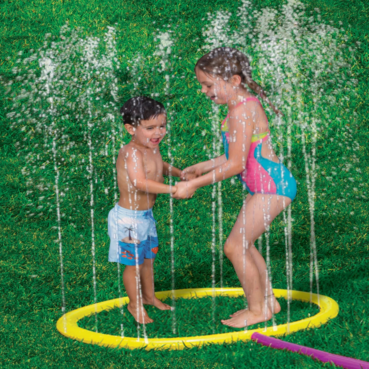 Splash Slide - Sprinkler 'N Banzai Refreshing Sprinkler Park Activities 6