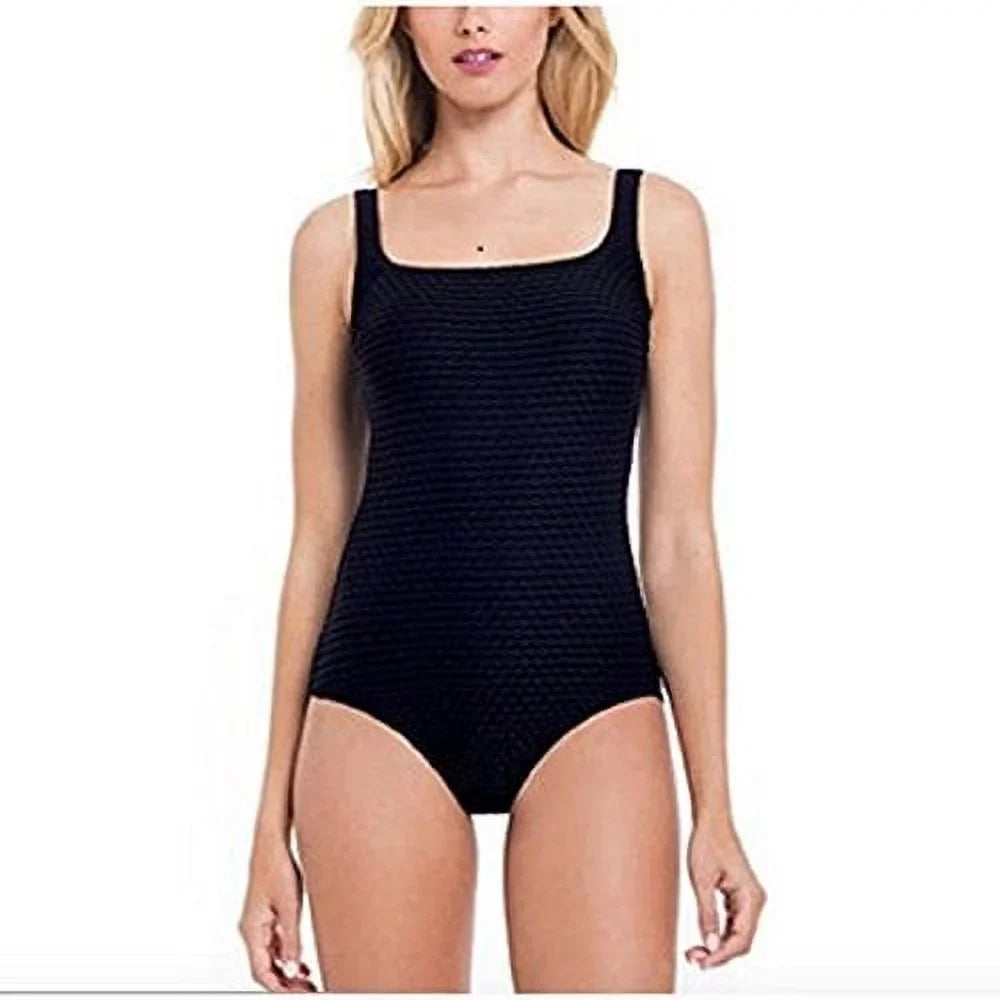 Gottex Black One-Piece Essentials Swimsuit  Texture Shirred